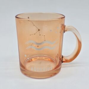 Modern Expressions Aquarius Zodiac Orange Glass Mug